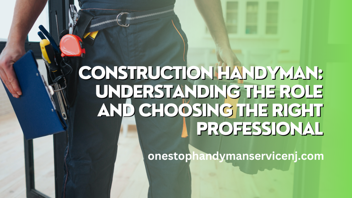 Construction Handyman Understanding the Role and Choosing the Right Professional