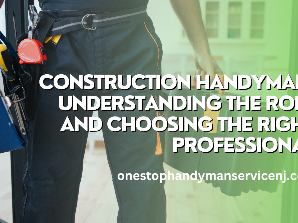 Construction Handyman Understanding the Role and Choosing the Right Professional